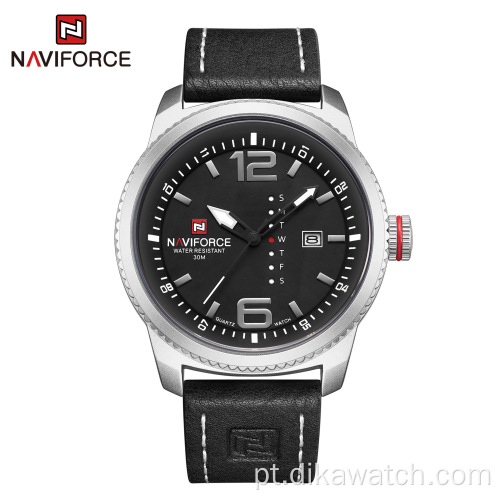 Naviforce 9063 calendário semana Dual Display Sport Relógios